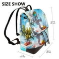 thumbnail image 2 of Easygdp Astronaut Tropical Dolphin Mochila de Cuero para Mujeres, Bolso de Hombro, Bolsos de Mano de Moda para Trabajo y Viajes, 2 of 4