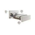 thumbnail image 2 of Meridian Furniture Stylus Cream Boucle Fabric King Bed, 2 of 8