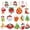 A005- E, variant on Christmas Decor, 12 Pieces Farm Animal Themed Diamond Art Christmas Ornaments, 3X3 Inch Cute Mini Christmas Ornaments Set, Full Diamond Painting Kit with All Painting Supplies,