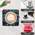 thumbnail image 3 of BaHomeck Drink Coasters Set Of 6 With Holder Colorful Paper-Cut Style Mandala Made Of Leaves And Flowers Water Absorbent Ceramic Coasters Tabletop Protection,Suitable For Various Cup,Home Decor, 3 of 4
