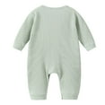 thumbnail image 4 of KPOPLK Baby Boy Girl Clothes Basic Solid Color Fleece Long Sleeve Romper Jumpsuit One-Piece Bodysuit Winter Clothes(Green,6-12 Months), 4 of 4