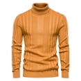 thumbnail image 4 of Sweater Autumn New Men's Turtleneck Casual Knitted Warm Bottoming Shirt Men's Pullover Large Size - Dark Gray - XL, 4 of 5