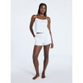 thumbnail image 3 of Joyspun Women's Poplin Cami and Shorts Sleep Set with Lace Trim, 2-Piece, Sizes XS-3X, 3 of 6