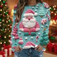 thumbnail image 7 of qucoqpe Womens Christmas Crewneck Sweatshirt Long Sleeve Graphic Printing Pullover Sweater Shirts for Women, 7 of 7