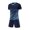 Dark Blue#1, variant on Fesfesfes Children's Boys and Girls Active Wear 2-Piece Set Casual Short Sleeve V Neck Sports Tops Breathable Shorts Set for Everyday Play(Black,11 Years)