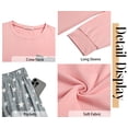 thumbnail image 6 of Fantaslook Women Pajama Sets 2 Piece Long Sleeve Pajama Sets With Long Printed Jogger Pants Sleepwear Loose Lounge Sets, 6 of 9