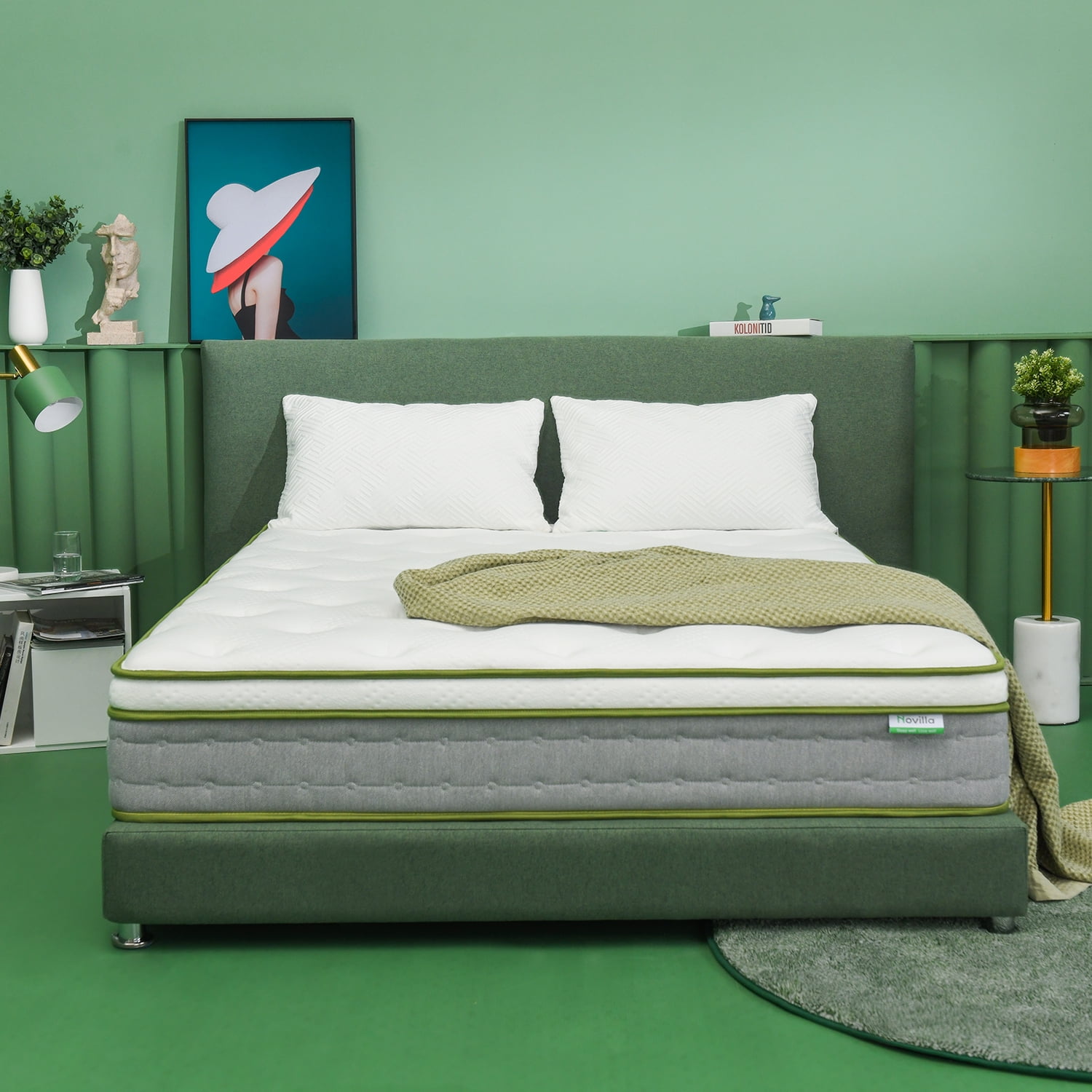 Novilla Serenity 10" Gel Memory Foam Hybrid Mattress Innerspring Cool