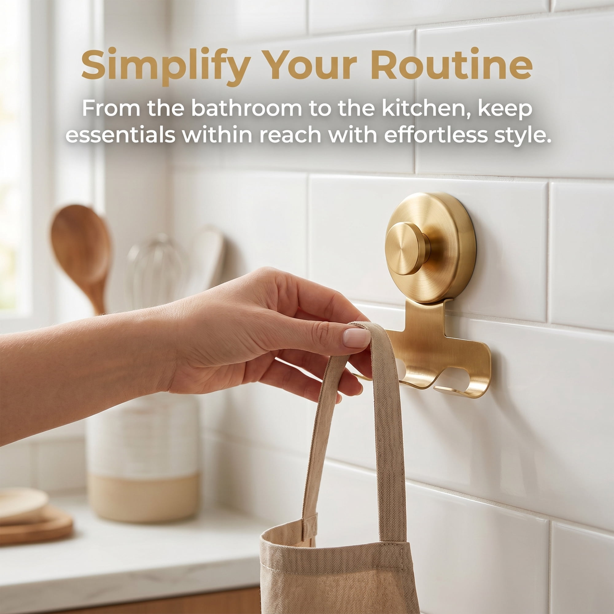 Unique Bargains Suction Cup Hooks for Shower 2-Pack Wall Hooks for Hanging Gold