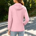 thumbnail image 7 of Women's Plus Size Hooded Sun Protection Jacket Full Zip Elastic Cuff Long Sleeve Sun Sweatshirt Lightweight Outdoor Windbreaker Coats Pink, 7 of 7