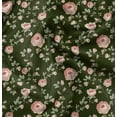 thumbnail image 1 of Soimoi Polyester Crepe Fabric Leaves & Peach Flower Floral Print Sewing Fabric Yard 52 Inch Wide, 1 of 6