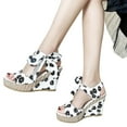 thumbnail image 5 of Sandalias de verano con tacón de cuña para mujer, tacones altos, boca de pez, hebilla de Metal, para mujer Wmkox8yii  nm10547, 5 of 5