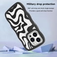 thumbnail image 2 of for iPhone 14 Pro Max Case for Women Girls, Cute Curly Wave Frame Shape Design, Solid Color Lines Water Pattern for Women, Shock-Absorbing and Fall-Resistant for iPhone 14 Pro Max 6.7"-Black, 2 of 12