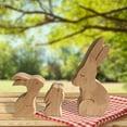 thumbnail image 2 of Statue Model  Cute Elephant Shape Wood Decorative Detachable Statue Display for Mother‘s Day, 2 of 8
