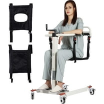 Patient Transfer Lift Wheelchair Shower Wheelchair Patient Lift for Home, Adjustable seat Height, Includes Toilet seat with Hole, Portable car Lift, Elderly Lift Chair, Bed to Toilet