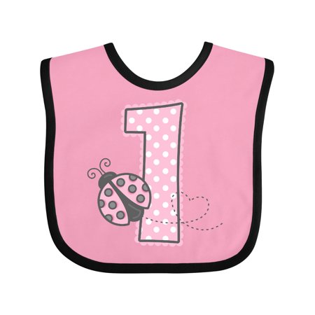 

Inktastic Pink Ladybug 1st Birthday Gift Baby Girl Bib