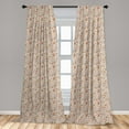 thumbnail image 5 of Ambesonne Octopus Curtains, Ocean Adventure, Pair of 28"x84", Multicolor, 5 of 5