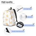 thumbnail image 5 of Easygd Wheat Canvas Backpack: Stylish, Lightweight, and Versatile with Large Capacity and Adjustable Straps –, 5 of 7