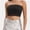 Black, variant on Womens Tube Tops Strapless Crop tops Basic Backless Sleeveless Bandeau Cute Summer Outfits Sexy Solid Tops