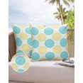 thumbnail image 6 of Pack of 2 Outdoor Pillow Covers, Bohemia Teal Green Yellow Mandala Flower Pattern Waterproof Square Throw Pillowcase Cushion Decorative Pillow Covers for Couch Patio Tent, 20x20 in, 6 of 6