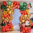 thumbnail image 1 of Kit de Guirlande d'Arche de Ballons de Noël, 99 Ballons de Luxe Xmas Rouge Vert Or, Ballons Canne à Sucre, Ballons Explosion Étoile, 1 of 5