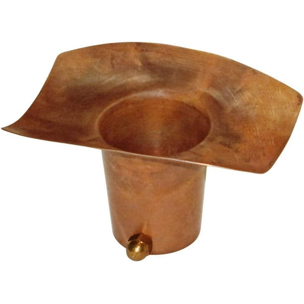 Monarch Rain Chains Pure Copper Half Round Gutter Adaptor