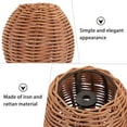 thumbnail image 3 of Shisuyan Rattan Lamp Cover Rattan Hanging Lamp Shade Brown 1Pack 4.7X3.9In, 3 of 8