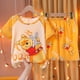 thumbnail image 1 of 14 (altura 128-138 cm) Pooh Bear Summer Pijamas para niños Pantalones superiores Conjunto de pijamas de oso de dibujos animados Ropa para niños y niñas Pijamas para bebés Camiseta de manga corta esquí esquí Gafas de esquí, 1 of 3
