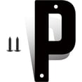 thumbnail image 1 of 12 Inch Modern Metal House Numbers, Metal Letter, Black Door Number, Metal Mailbox Numbers and Letters, Metal House Address Letters and Numbers for Outside Signs (P), 1 of 8