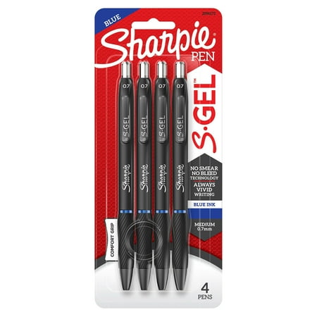 Sharpie S-Gel 4pk Gel Pens 0.7mm Medium Tip Blue