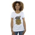 thumbnail image 2 of Harry Potter Womens Hufflepuff Sketch Crest Cotton T-Shirt, 2 of 3