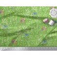 thumbnail image 2 of Soimoi Japan Crepe Satin Fabric Dot,Leaves & Lizard Reptile Print Sewing Fabric Yard 42 Inch Wide, 2 of 3