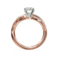 thumbnail image 2 of 0.60 Ct Brilliant Oval Shape Solitaire with Accents Genuine Diamond Beautiful Wedding Ring for her Solid 18K Rose Gold Size 7, 2 of 6