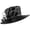 Black, variant on White Elegant Satin Wide Brim Church Hat, Wedding Tea Party Hat, 1 Pc