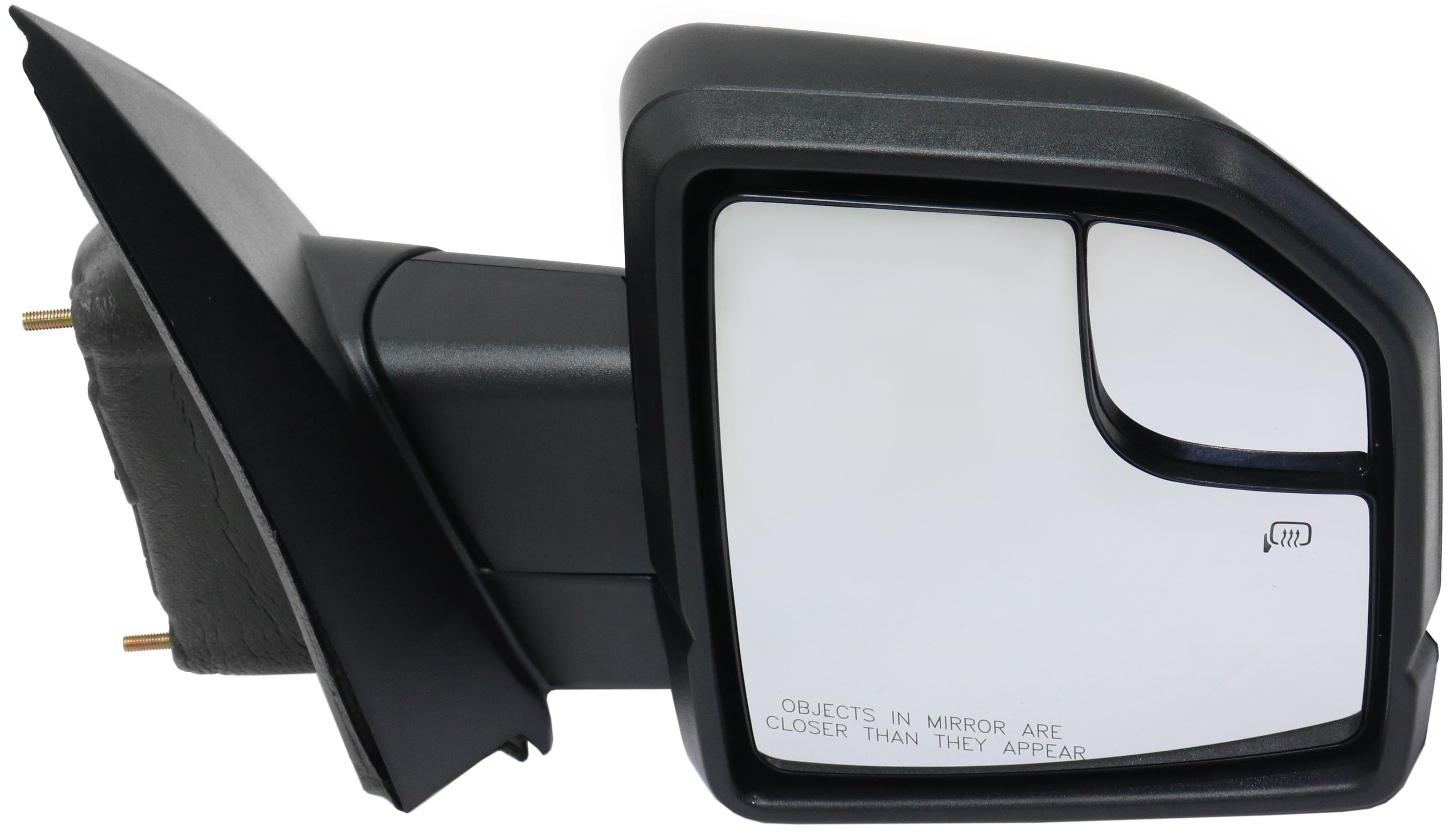 Kool Vue Mirror Compatible with 2015-2018 Ford F150 Power Manual Folding Heated with Blind Spot Glass and Signal Light Memory and Puddle Light Textured Black Passenger Side 