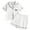 1-White, variant on LIIPEE Girls Pajamas Kids Casual Summer Cute Heart Print Flat Collar Short Sleeve Button Down Shirts And Shorts Sleepwear 2 Piece Set Comfortable Daily Fashion Nightwear,10-11 Years