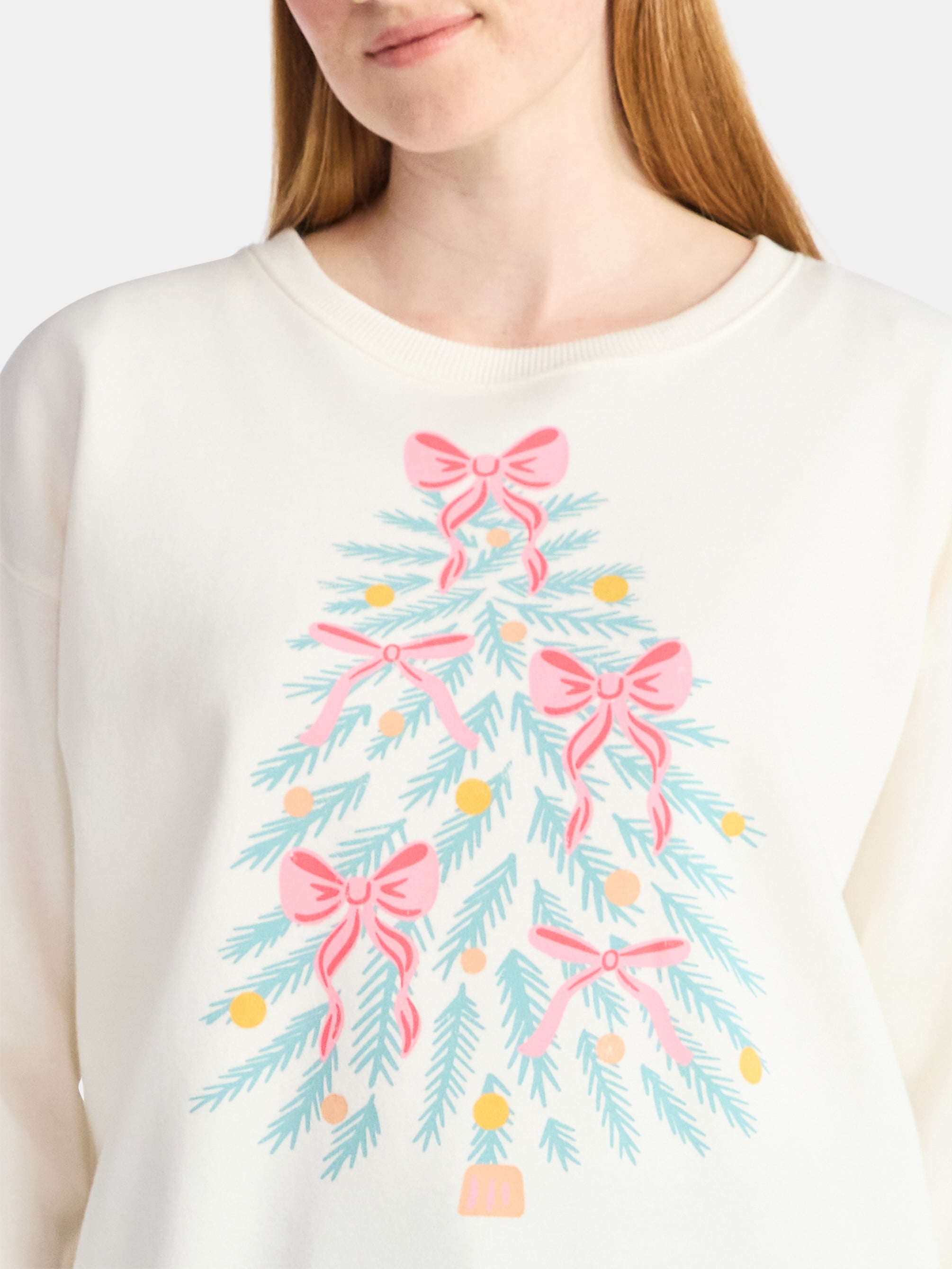 Women's Christmas Soft Tree Graphic Fleece from Holiday Time, Sizes S-XXXL