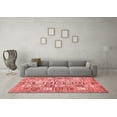 thumbnail image 3 of Ahgly Company Indoor Round Abstract Red Modern Area Rugs, 8' Round, 3 of 4