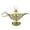 Gold/Green, variant on Pretty God's lamp Vintage Perfume Bottles Empty Refillable for Women, Ornate Glass Decor Perfume Vial, Egyptian Antique Crystal Decorative Essential Oil Bottles (Gold/Green)