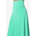 thumbnail image 5 of Women's PLUS Simple Foldover Stretch A-Line Flared Knee Length Skirt Comfy Stylish, 5 of 7