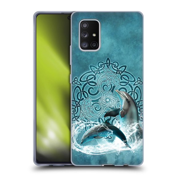 Head Case Designs Officially Licensed Brigid Ashwood Celtic Wisdom Dolphin Soft Gel Case Compatible with Samsung Galaxy A71 5G (2020)