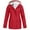 Red, variant on Patlollav Coats for Women Solid Rain Jacket Outdoor Jackets Waterproof Hooded Raincoat Windproof