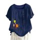 thumbnail image 1 of Camisas de Manga Corta para las Mujeres Blusa Suelta de Impresión de Flores de Verano, Camisa para el Hogar Y el Uso Diario, 1 of 5