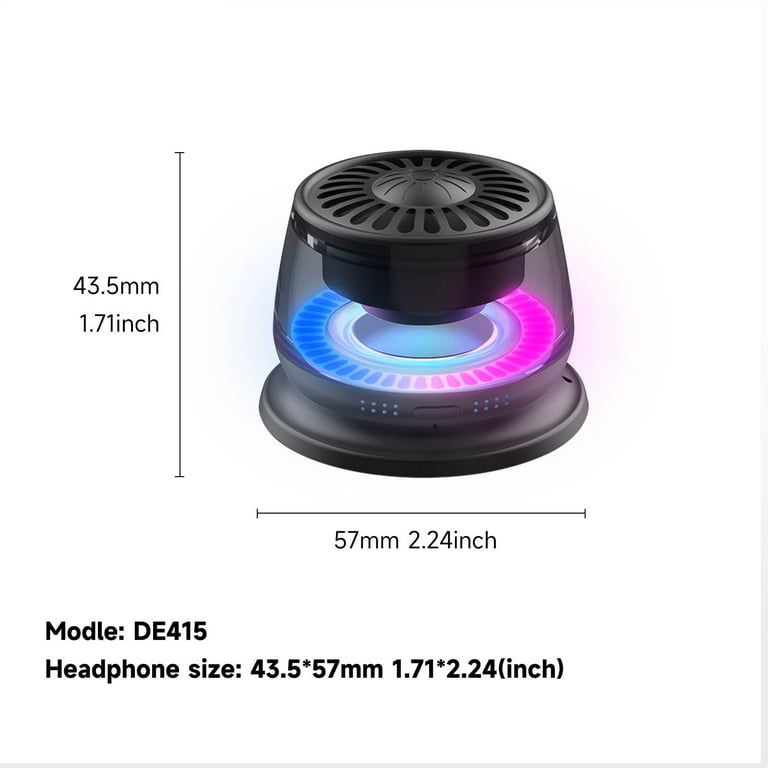 Magnetic Bluetooth Speaker With RGB Lights - Wireless Induction Mini Portable Phone Stand