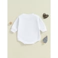 thumbnail image 3 of Bagilaanoe Newborn Baby Girl Oversized Romper Sweatshirt Long Sleeve Bodysuits Letter Print Pullover 3M 6M 12M 18M Infant Casual Tee Tops, 3 of 7