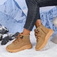 thumbnail image 3 of SCHUHLAND Women's Casual Solid Hiking Sneakers with Soft Sole, Non-Slip, Lace Up, Round Toe, Thick Bottom, Medium Heel, 3 of 16