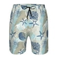thumbnail image 3 of Vsdgher Algae Corals and Seashells Men's Beach Shorts, Surfing shorts, Swim trunks, Quick Dry Swim Trunks for Surfing Beach Fun -3X-Large, 3 of 6