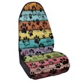 thumbnail image 2 of XYZCANDO Colored Wooden Paw Print Pattern Terry Cloth Car Seat Covers Sweatproof, Suitable for Bucket Seat Van Truck Seat, Car Seat Protector, for Vans Trucks, 2 of 6