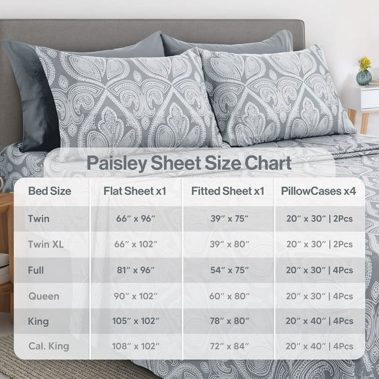 LDC Lux Decor Collection Bed Sheets Set, 4 Piece Twin, 16 Inch Deep ...