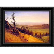 Newbraska Wasatch Mountains 24x20 Black Ornate Wood Framed Canvas Art by Bierstadt, Albert