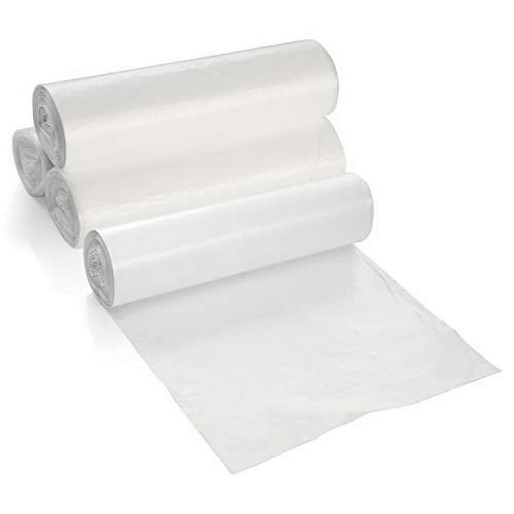 40-46 Gallon Clear Trash Can Liners (250 Count) Large Garbage Bags - 10 Coreless Rolls